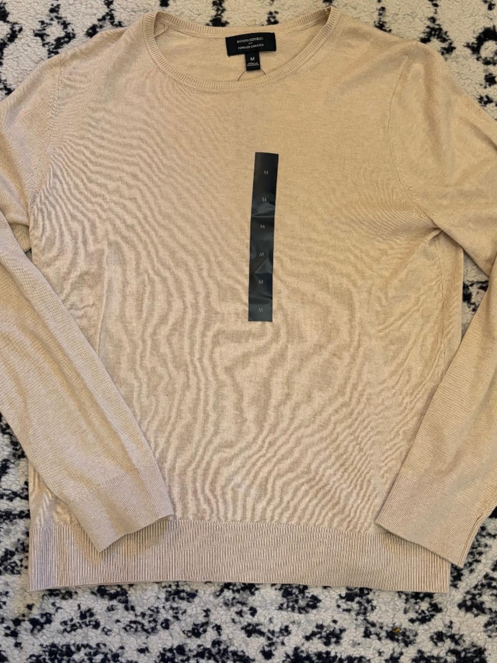 NWT Banana Republic Women Forever Sweater M Crewneck Oatmeal Lightweight Capsule